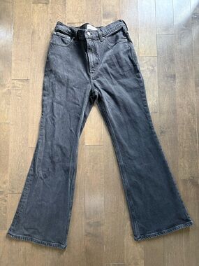 Abercrombie & Fitch Vintage Flare High Rise Stretch Black Jeans 27